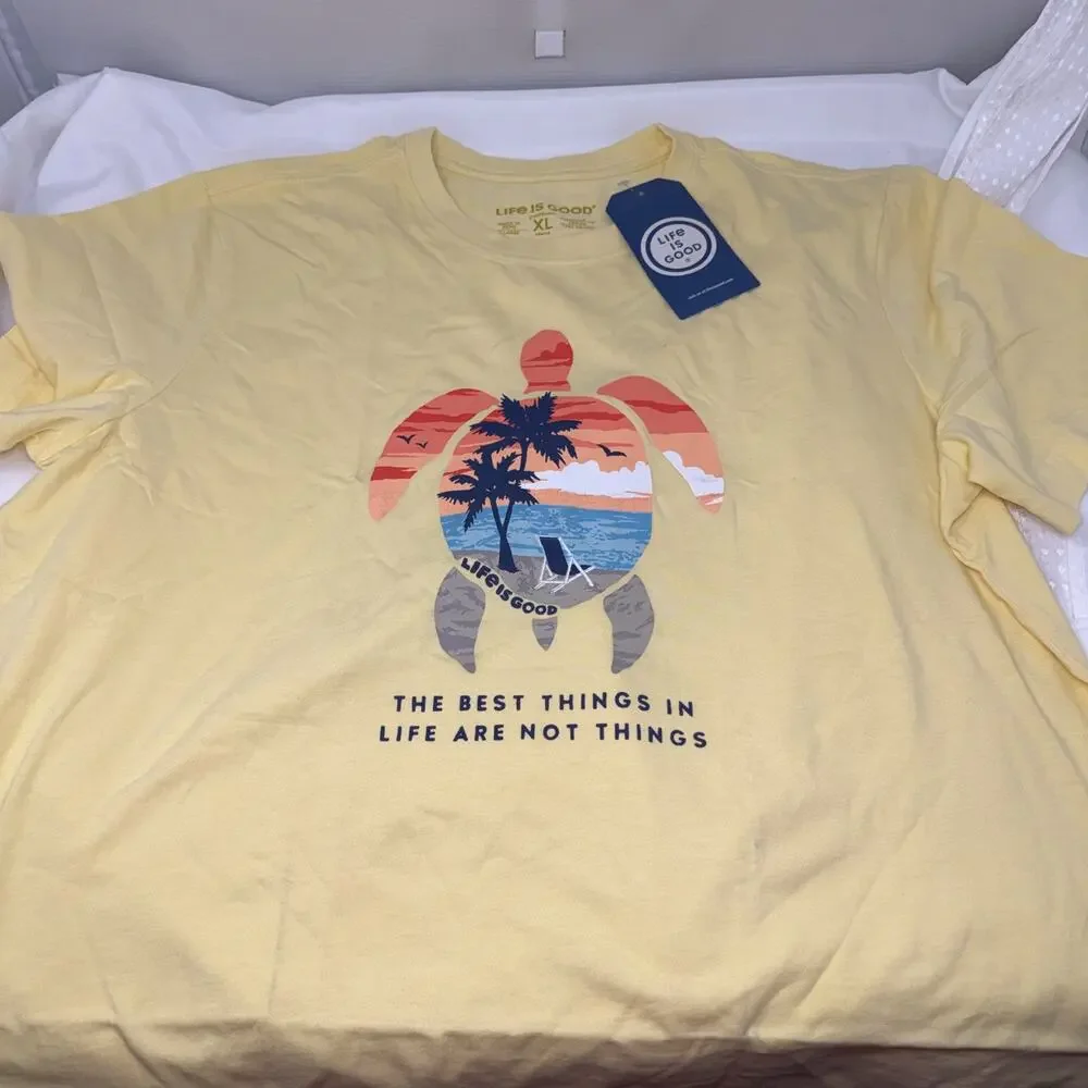 XL Unisex Life Is Good Shirt The Best Things In Life Are Not Things NWT - Picture 3 of 3